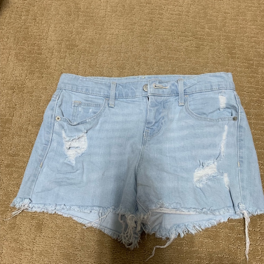 Old Navy frayed and distressed denim shorts